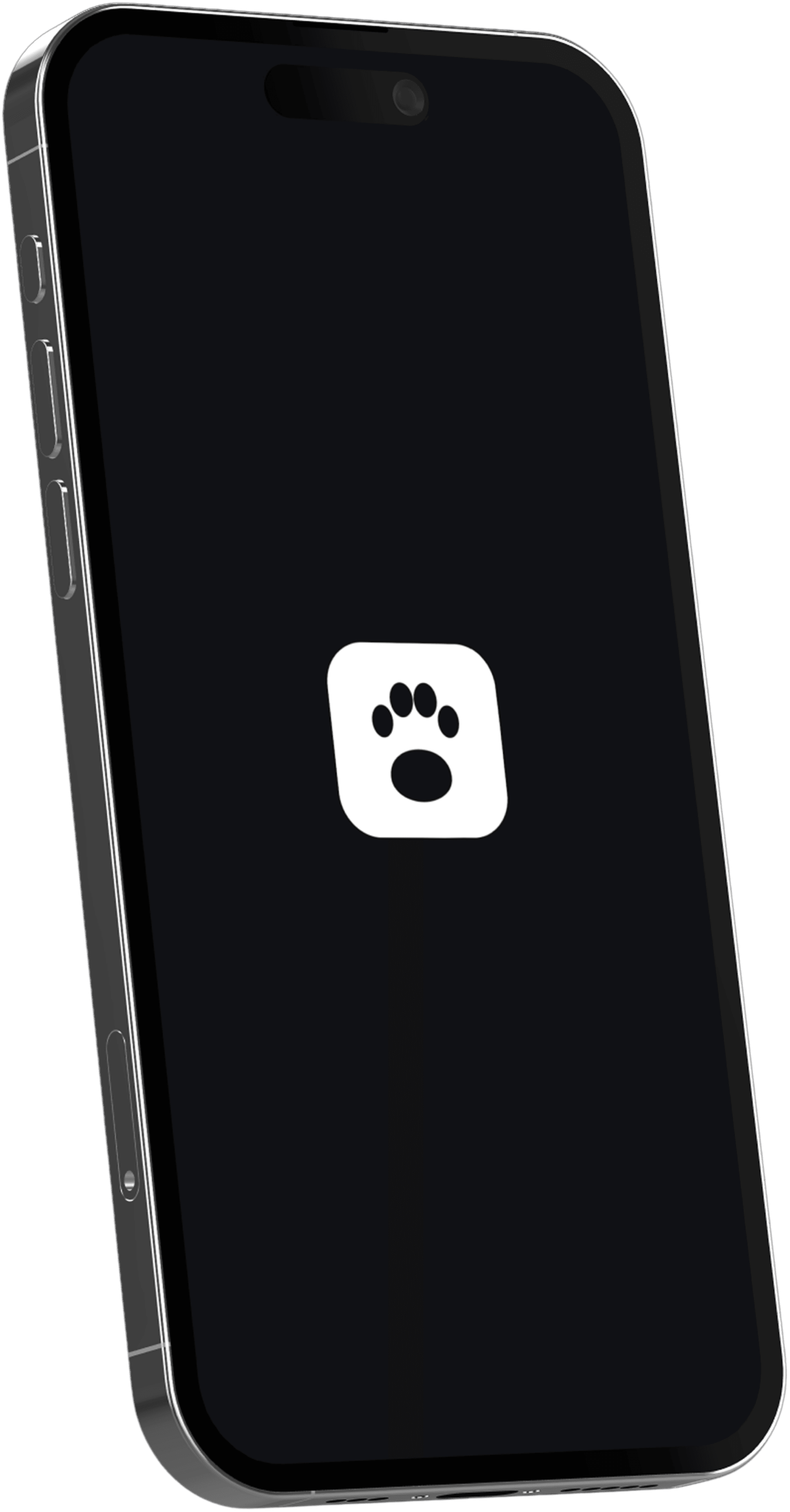 Neo Paw pet tracker app on iPhone, showing the live map of a tracked dog
